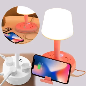 Multifunctional LED Desk Lamp With Two USB Charging Ports