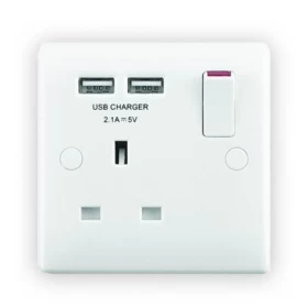 Switched Socket With Two USB